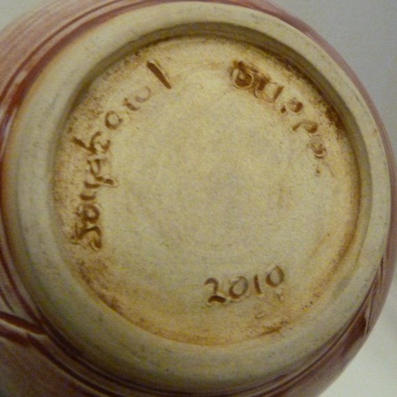 Handcrafted North Carolina Art Pottery 5 Inch 2-Handled Bowl by L3 Smith Pottery - Picture 13 of 14